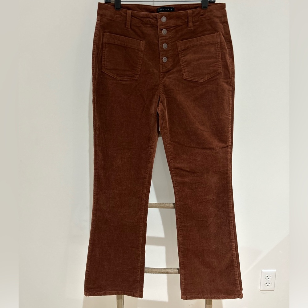 Sanctuary Corduroy Pants Brown Women’s Size 31 Y2K Bootcut Flare Like New